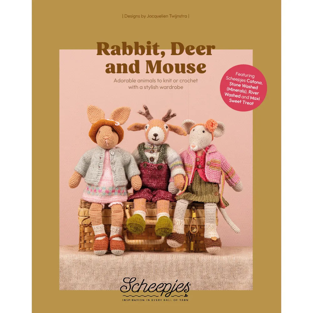 Rabbit, Deer and Mouse by Jacquelien Twijnstra - Knit or Crochet Three Charming Animals