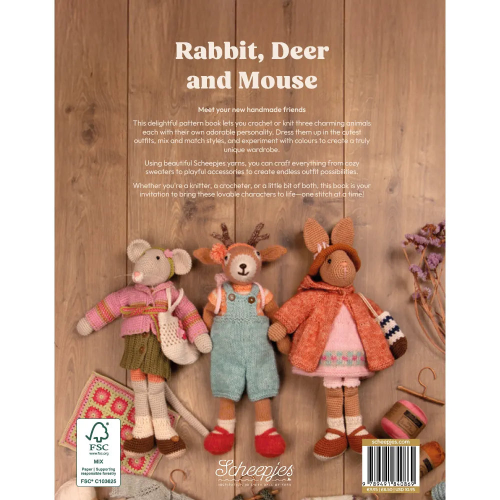 Rabbit, Deer and Mouse by Jacquelien Twijnstra - Knit or Crochet Three Charming Animals