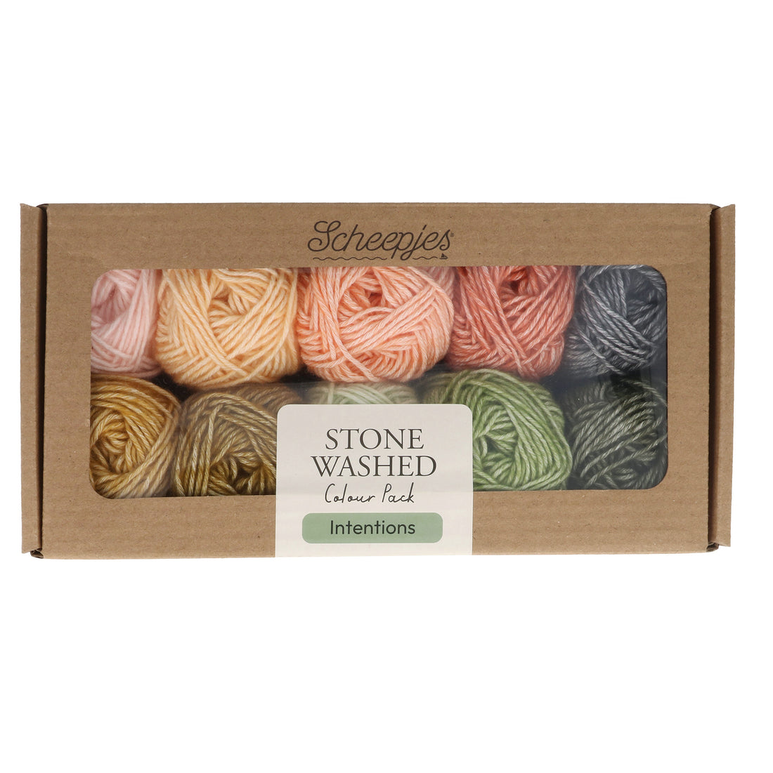 NEW Scheepjes Stone Washed colour pack 10x25g - Intentions