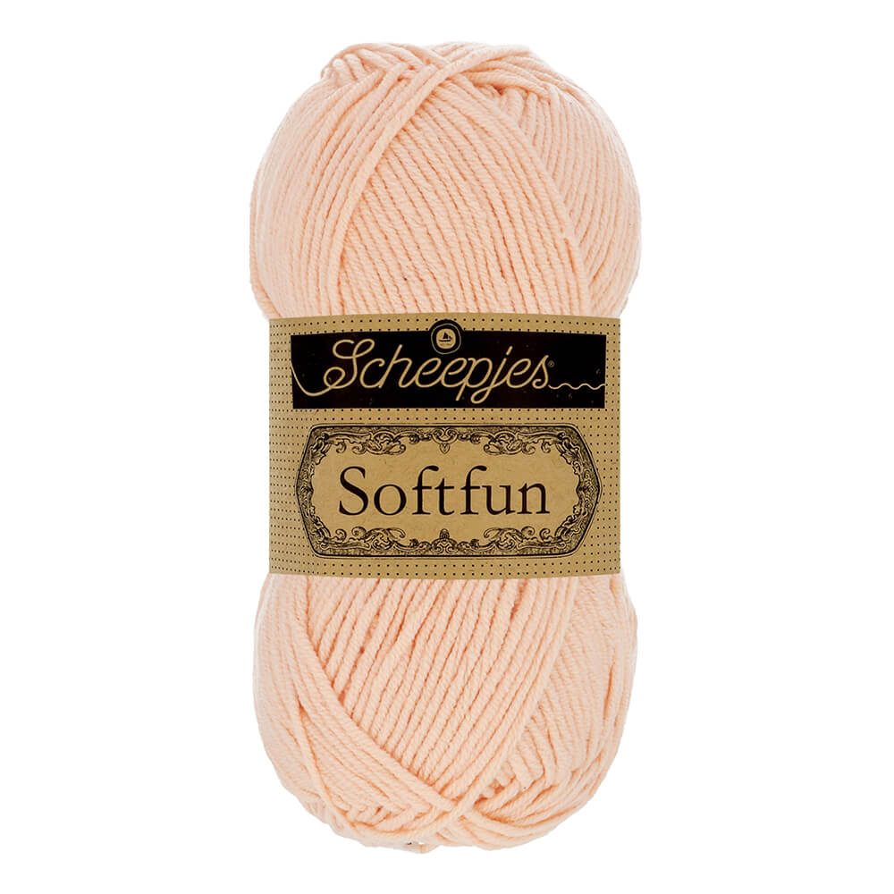 Scheepjes Softfun - Peach - Nitti Yarns - Amigurumi - Crochet - Knitting - Cotton Acrylic Yarn - 8 Ply - NZ