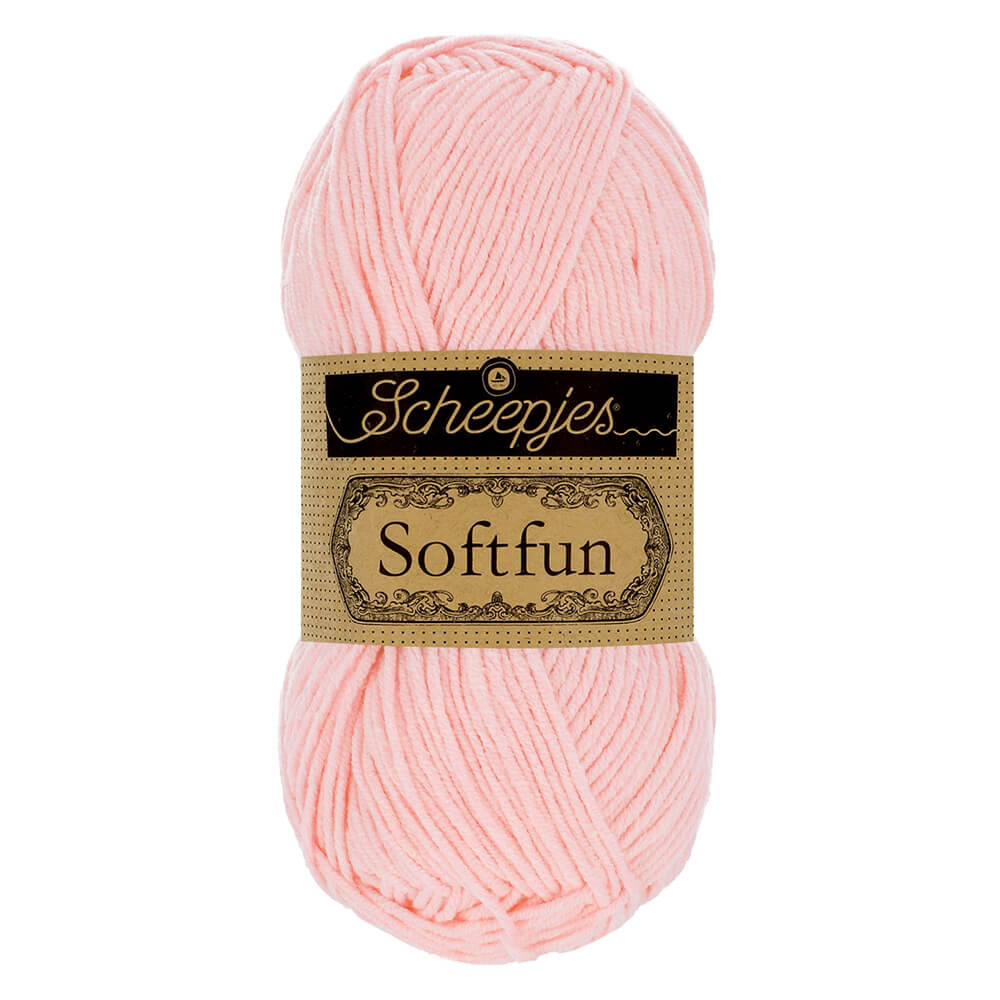 Scheepjes Softfun - Light Rose - Nitti Yarns - Amigurumi - Crochet - Knitting - Cotton Acrylic Yarn - 8 Ply - NZ