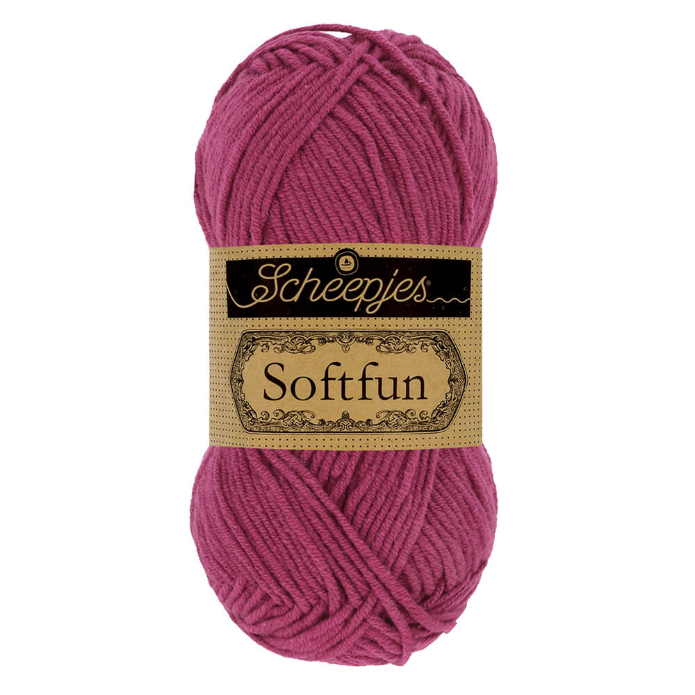 Scheepjes Softfun - Cyclamen - Nitti Yarns - Amigurumi - Crochet - Knitting - Cotton Acrylic Yarn - 8 Ply - NZ