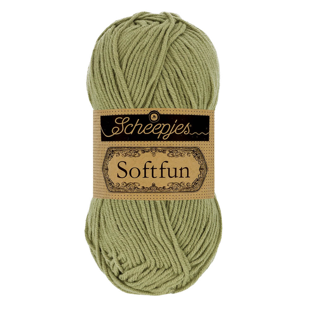 Scheepjes Softfun - Moss - Nitti Yarns - Amigurumi - Crochet - Knitting - Cotton Acrylic Yarn - 8 Ply - NZ
