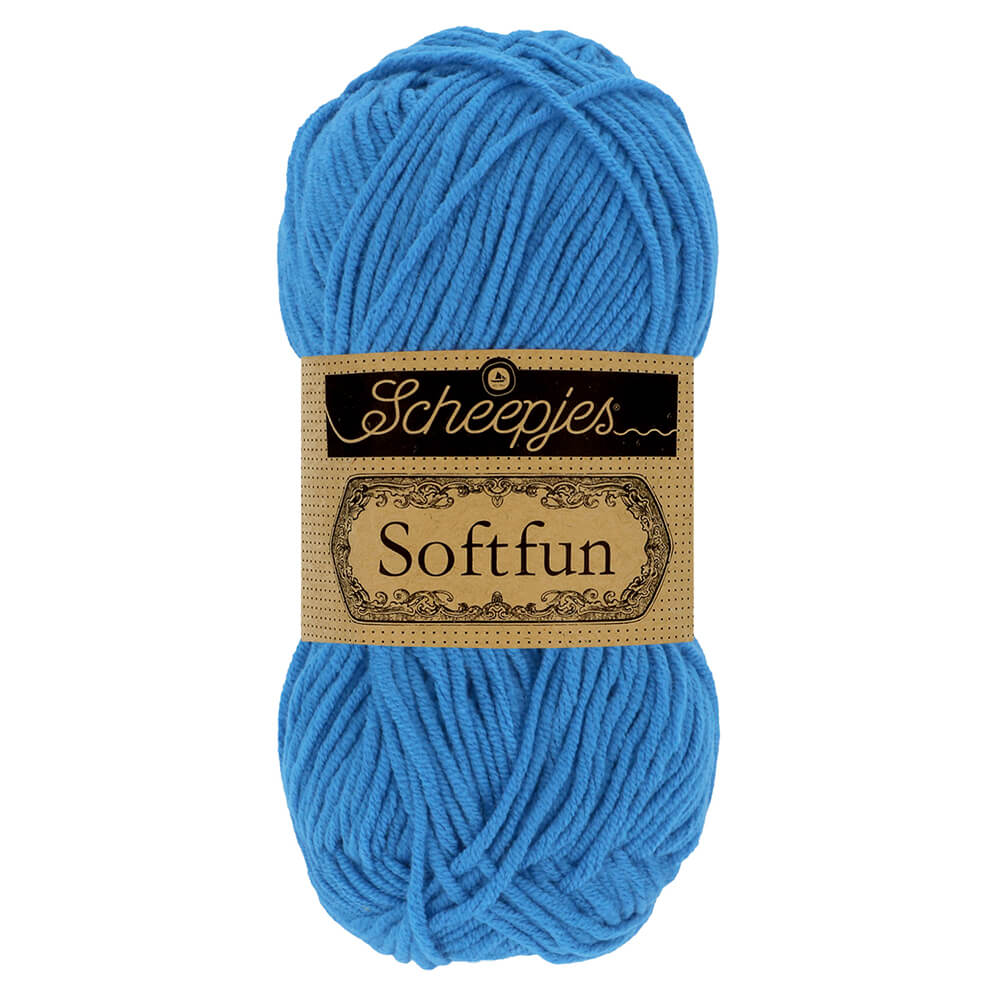 Scheepjes Softfun - Azure - Nitti Yarns - Amigurumi - Crochet - Knitting - Cotton Acrylic Yarn - 8 Ply - NZ
