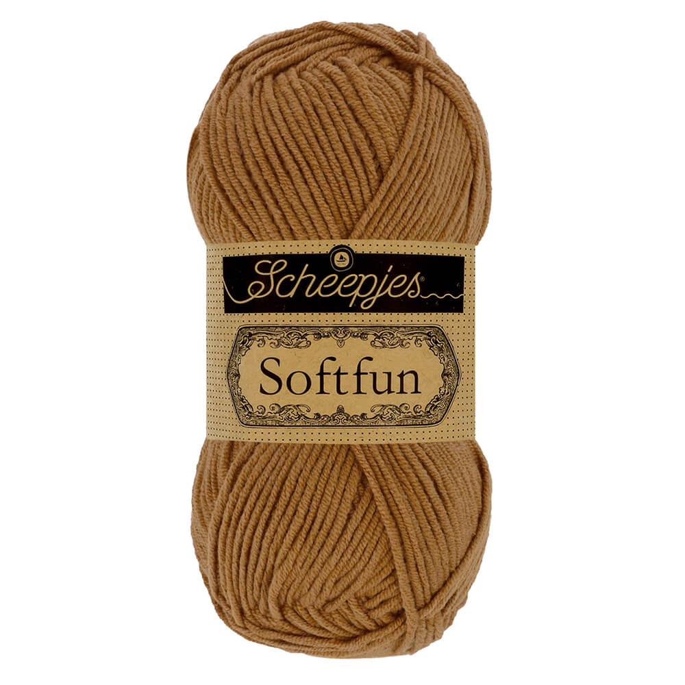 Scheepjes Softfun - Tawny - Nitti Yarns - Amigurumi - Crochet - Knitting - Cotton Acrylic Yarn - 8 Ply - NZ