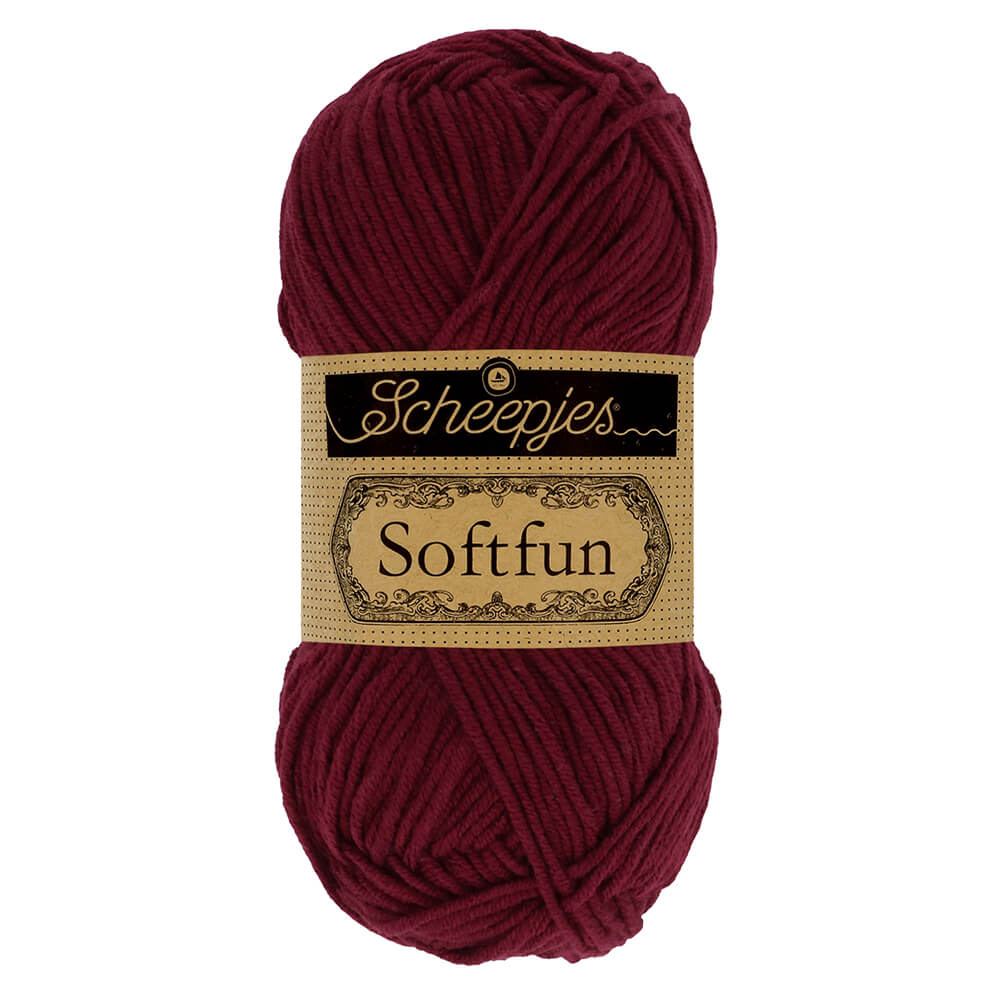 Scheepjes Softfun - Mahogany - Nitti Yarns - Amigurumi - Crochet - Knitting - Cotton Acrylic Yarn - 8 Ply - NZ