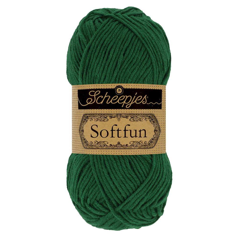 Scheepjes Softfun - Pine - Nitti Yarns - Amigurumi - Crochet - Knitting - Cotton Acrylic Yarn - 8 Ply - NZ