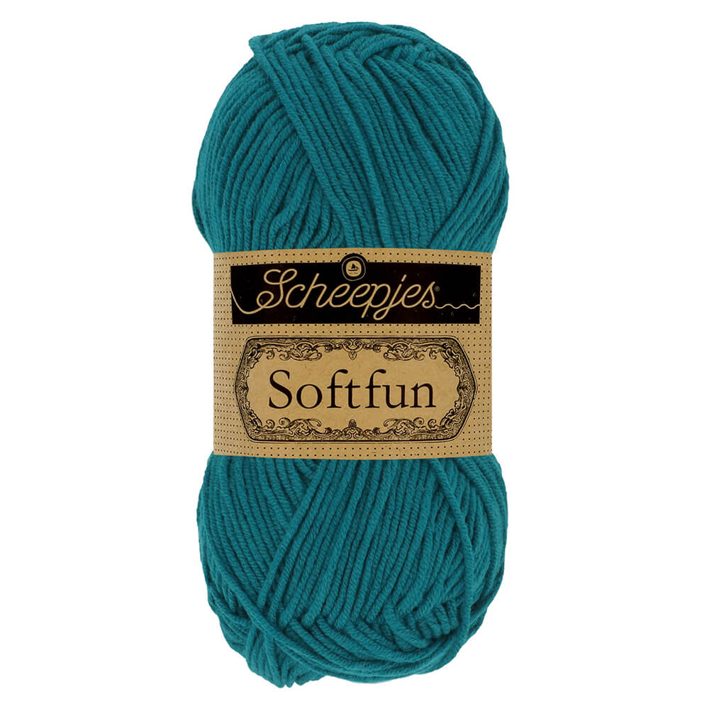 Scheepjes Softfun - Lagoon - Nitti Yarns - Amigurumi - Crochet - Knitting - Cotton Acrylic Yarn - 8 Ply - NZ
