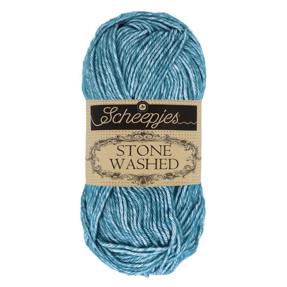 Scheepjes Stone Washed - Blue Apatite - Nitti Yarns - Amigurumi - Crochet - Knitting - Cotton Acrylic Yarn - 5 Ply - NZ