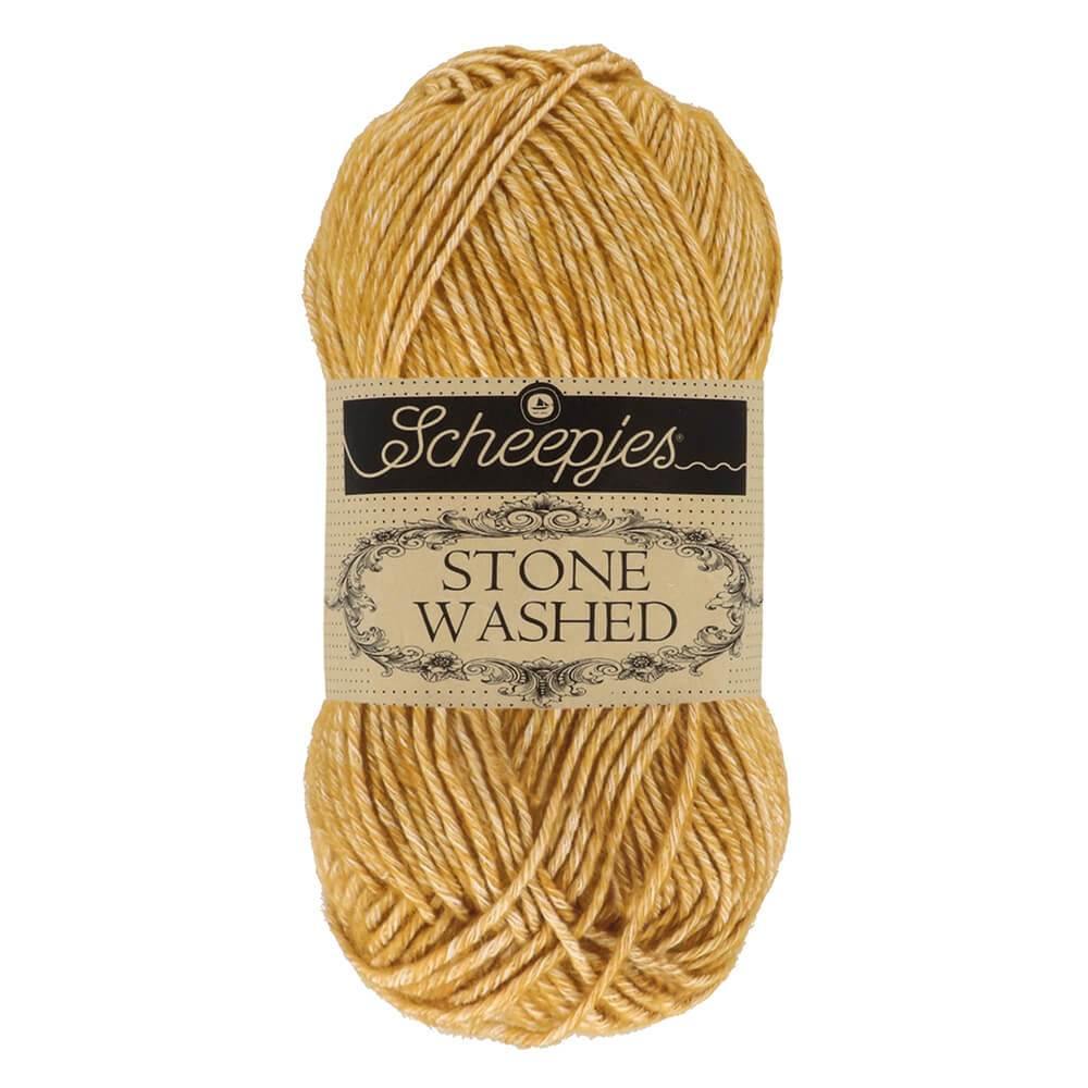 Scheepjes Stone Washed - Yellow Jasper - Nitti Yarns - Amigurumi - Crochet - Knitting - Cotton Acrylic Yarn - 5 Ply - NZ