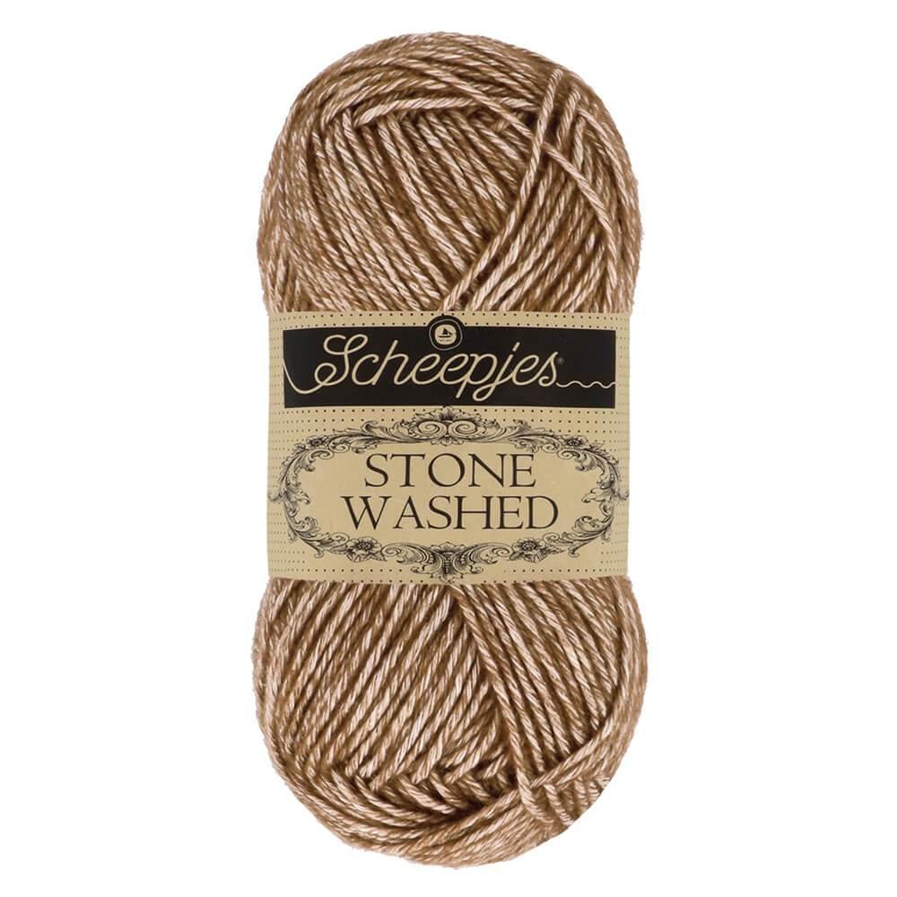 Scheepjes Stone Washed - Brown Agate - Nitti Yarns - Amigurumi - Crochet - Knitting - Cotton Acrylic Yarn - 5 Ply - NZ