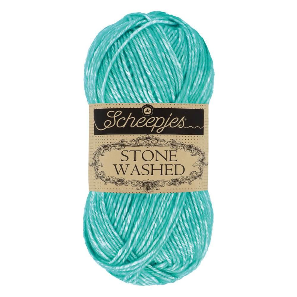 Scheepjes Stone Washed - Turquoise - Nitti Yarns - Amigurumi - Crochet - Knitting - Cotton Acrylic Yarn - 5 Ply - NZ