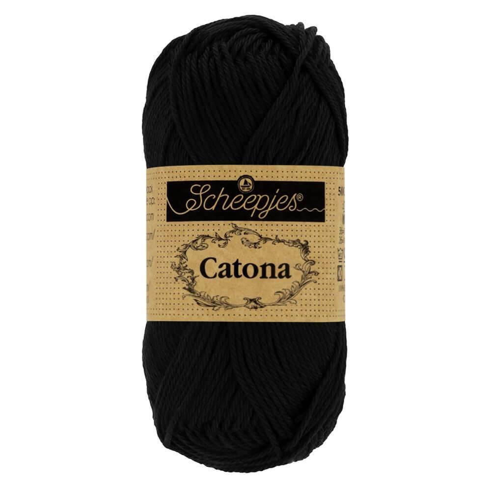 Scheepjes Catona - Jet Black - Nitti Yarns - Amigurumi - Crochet - Knitting - Cotton Yarn NZ