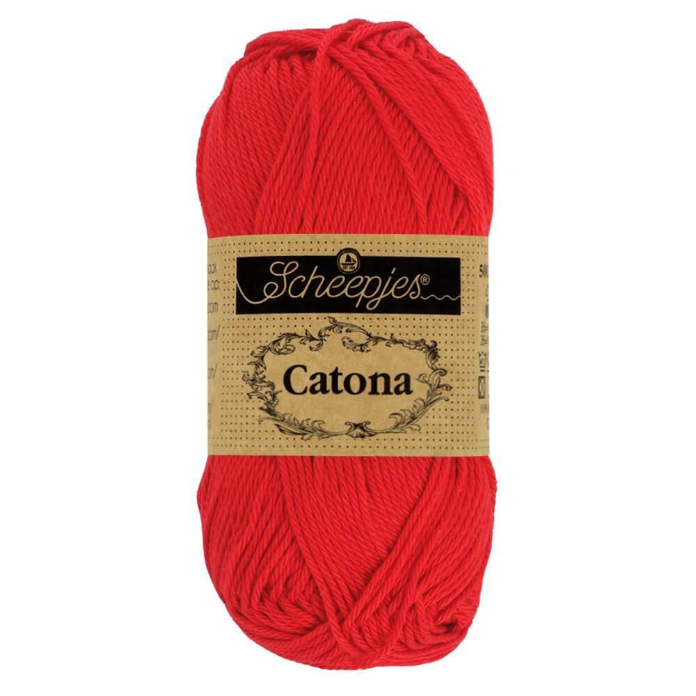 Scheepjes Catona - Hot Red - Nitti Yarns - Amigurumi - Crochet - Knitting - Cotton Yarn NZ