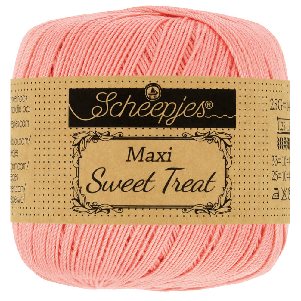 Scheepjes Maxi Sweet Treat - Light Coral - Nitti Yarns - Amigurumi - Crochet - Knitting - Cotton Yarn - Crochet Thread - 2 Ply - NZ