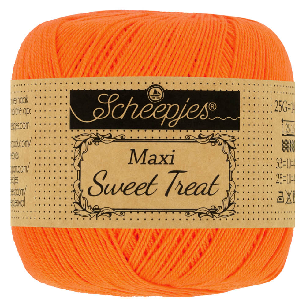 Scheepjes Maxi Sweet Treat - Tangerine - Nitti Yarns - Amigurumi - Crochet - Knitting - Cotton Yarn - Crochet Thread - 2 Ply - NZ