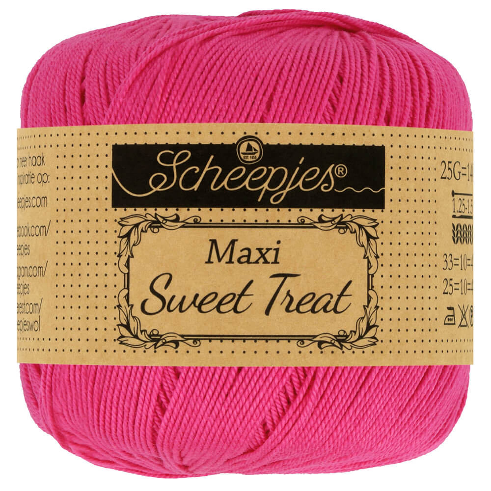 Scheepjes Maxi Sweet Treat - Fuchsia - Nitti Yarns - Amigurumi - Crochet - Knitting - Cotton Yarn - Crochet Thread - 2 Ply - NZ