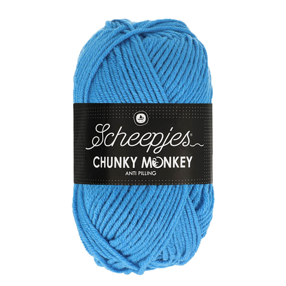 Scheepjes Chunky Monkey - Cornflower Blue - Nitti Yarns - Amigurumi - Crochet - Knitting - Acrylic Yarn - 10 Ply - NZ