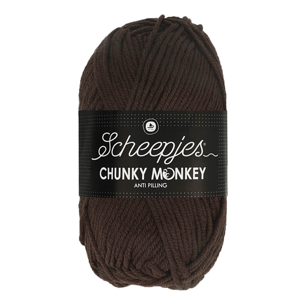 Scheepjes Chunky Monkey - Chocolate - Nitti Yarns - Amigurumi - Crochet - Knitting - Acrylic Yarn - 10 Ply - NZ