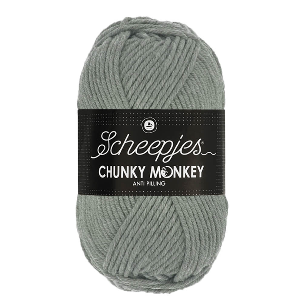Scheepjes Chunky Monkey - Mid Grey - Nitti Yarns - Amigurumi - Crochet - Knitting - Acrylic Yarn - 10 Ply - NZ