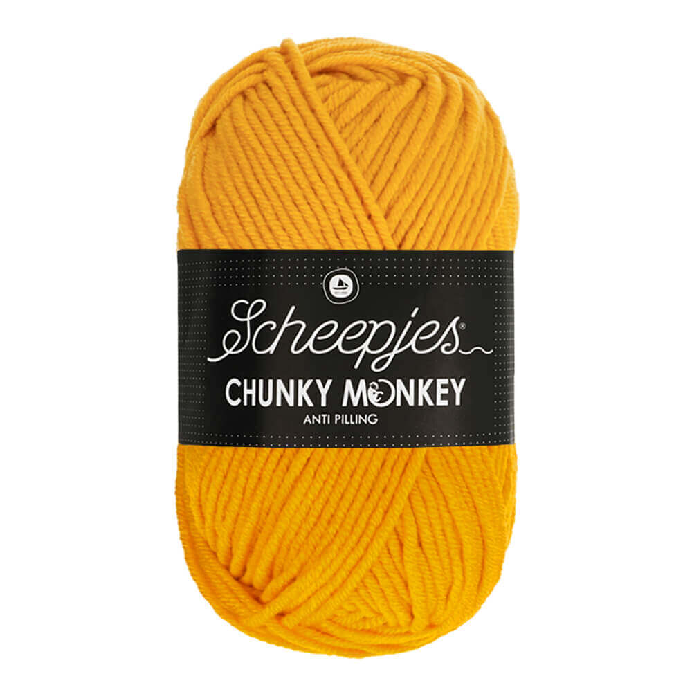 Scheepjes Chunky Monkey - Golden Yellow - Nitti Yarns - Amigurumi - Crochet - Knitting - Acrylic Yarn - 10 Ply - NZ