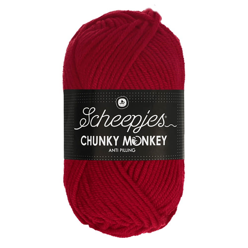 Scheepjes Chunky Monkey - Cardinal - Nitti Yarns - Amigurumi - Crochet - Knitting - Acrylic Yarn - 10 Ply - NZ