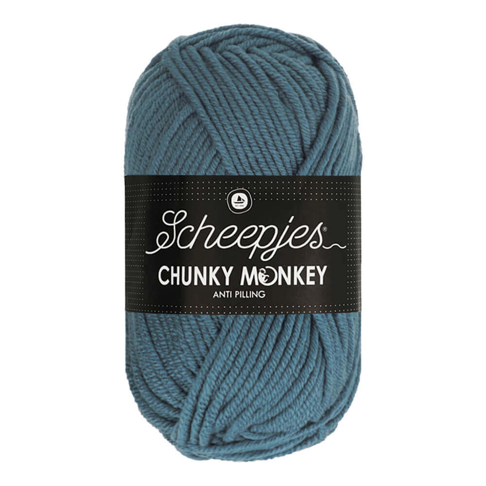 Scheepjes Chunky Monkey - Air Force Blue - Nitti Yarns - Amigurumi - Crochet - Knitting - Acrylic Yarn - 10 Ply - NZ
