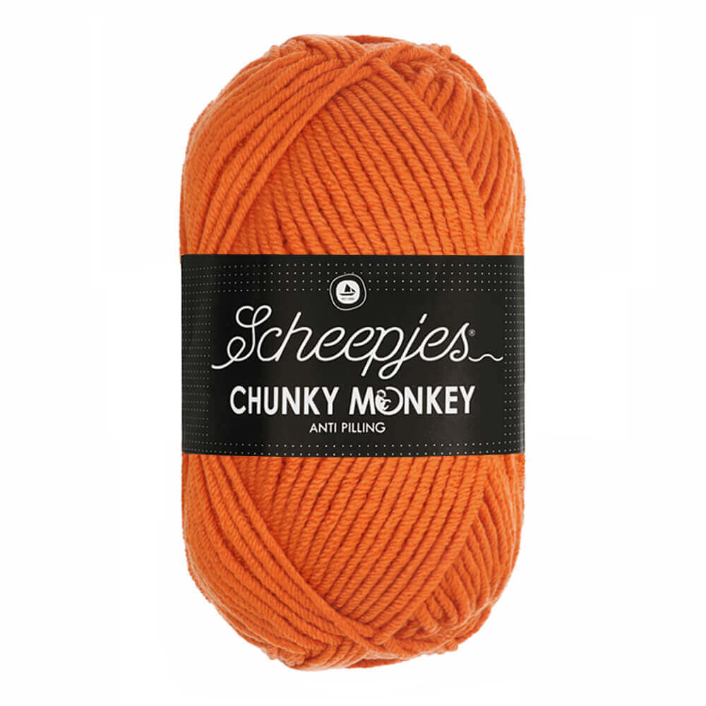 Scheepjes Chunky Monkey - Deep Orange - Nitti Yarns - Amigurumi - Crochet - Knitting - Acrylic Yarn - 10 Ply - NZ
