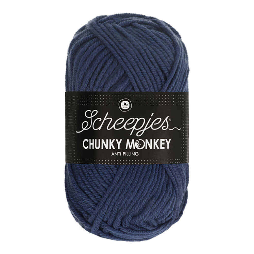 Scheepjes Chunky Monkey - Navy - Nitti Yarns - Amigurumi - Crochet - Knitting - Acrylic Yarn - 10 Ply - NZ