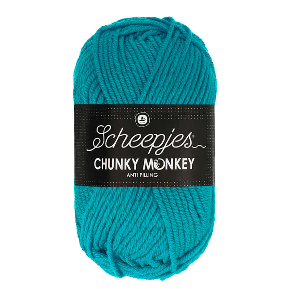 Scheepjes Chunky Monkey - Deep Turquoise - Nitti Yarns - Amigurumi - Crochet - Knitting - Acrylic Yarn - 10 Ply - NZ