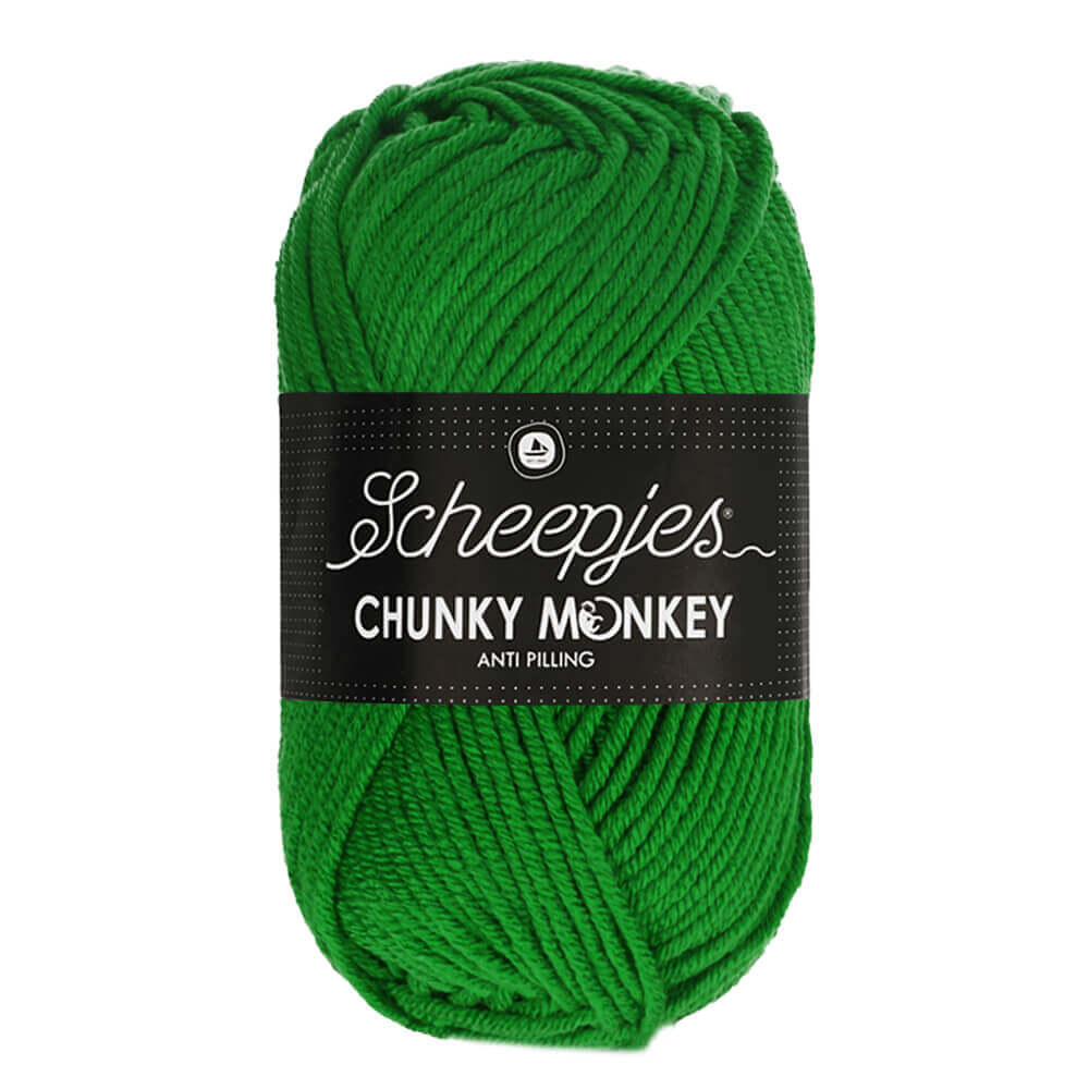 Scheepjes Chunky Monkey - Emerald - Nitti Yarns - Amigurumi - Crochet - Knitting - Acrylic Yarn - 10 Ply - NZ